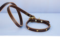 Load image into Gallery viewer, Teeny-Tiny Leather Leash & Collar Set