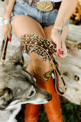 Load image into Gallery viewer, Leopard Fringe Leash & Collar Set