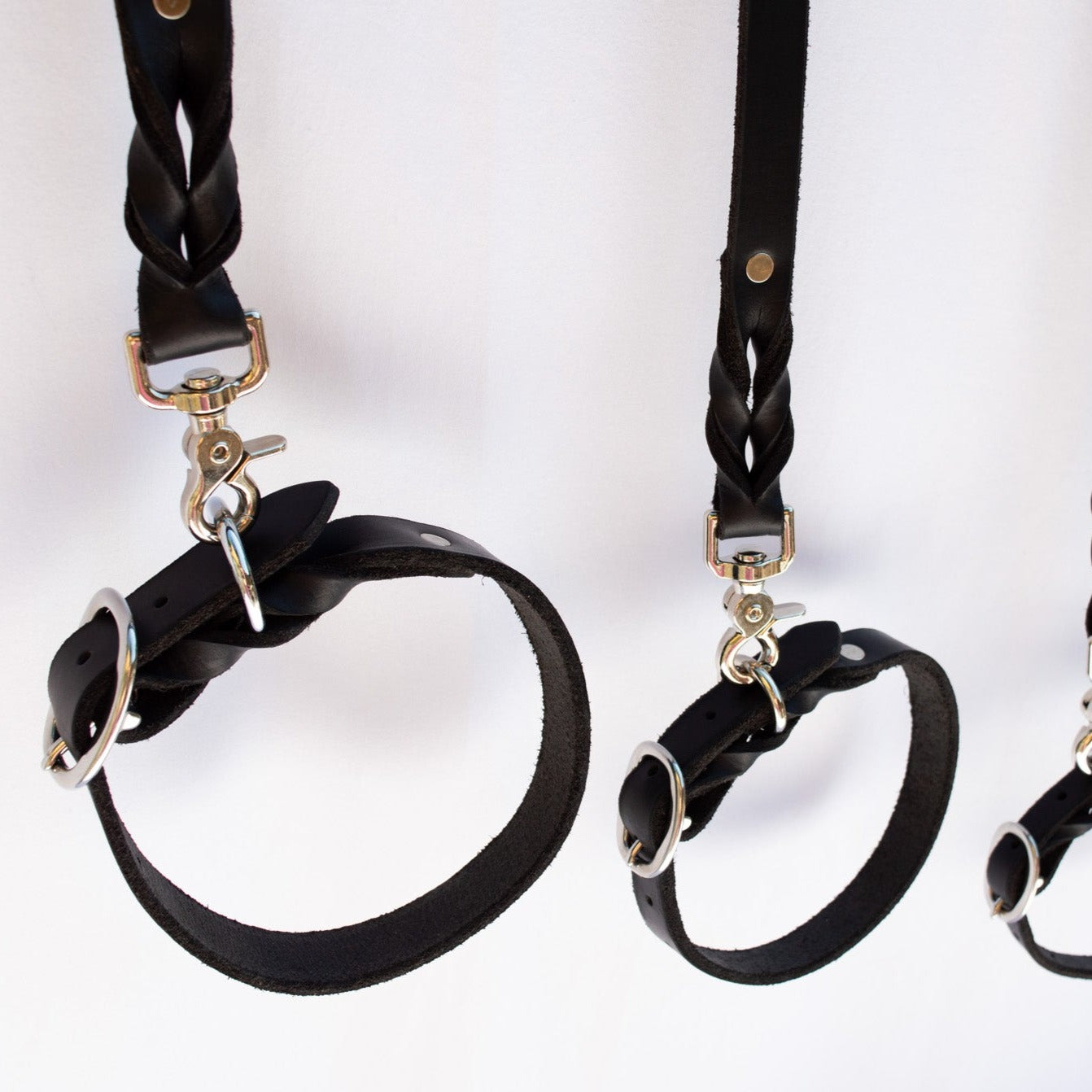 Braided Leather Collar ~ Black