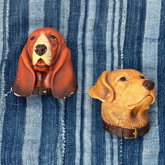 Bosson's Hound Dog & Golden Retriever Wall Pieces