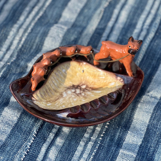 Boxer & Her Pups Ceramic Ashtray