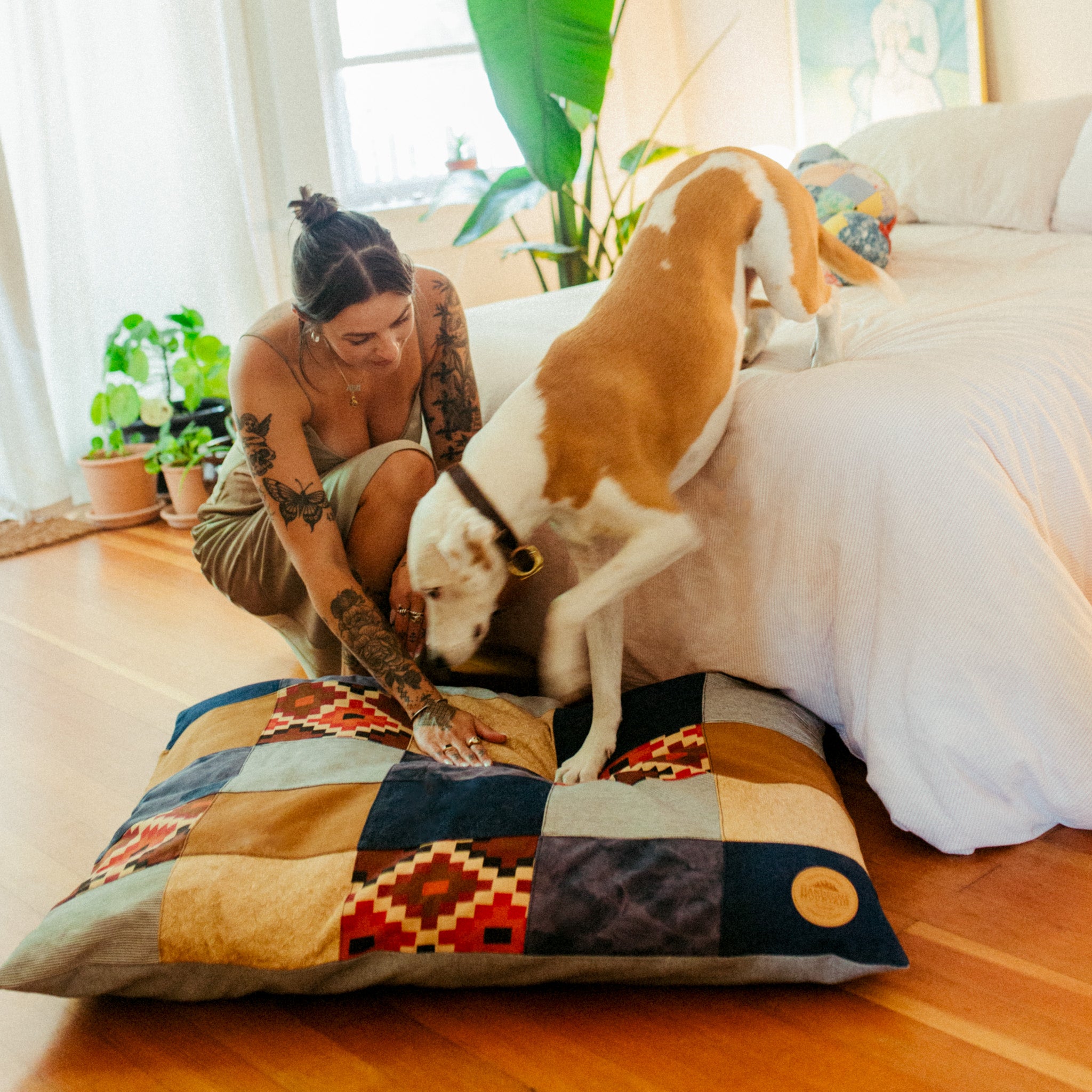 Patchwork Dog Bed ~ WILD COYOTE