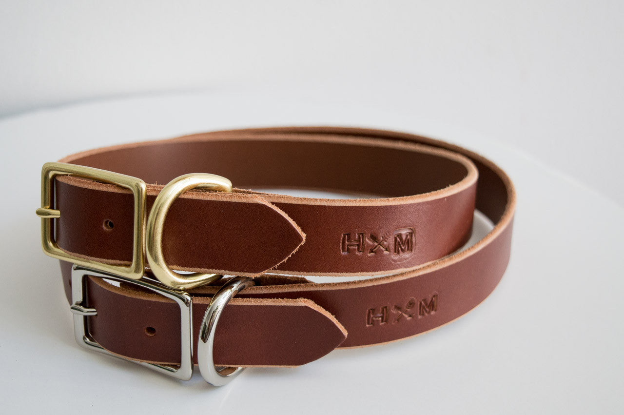 Classic Leather Collar ~ Brown