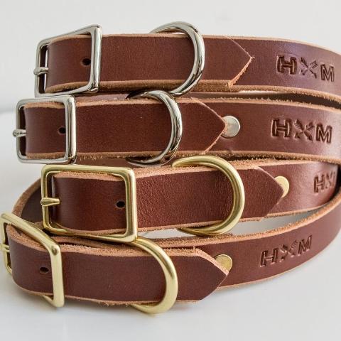 Classic Leather Collar ~ Brown