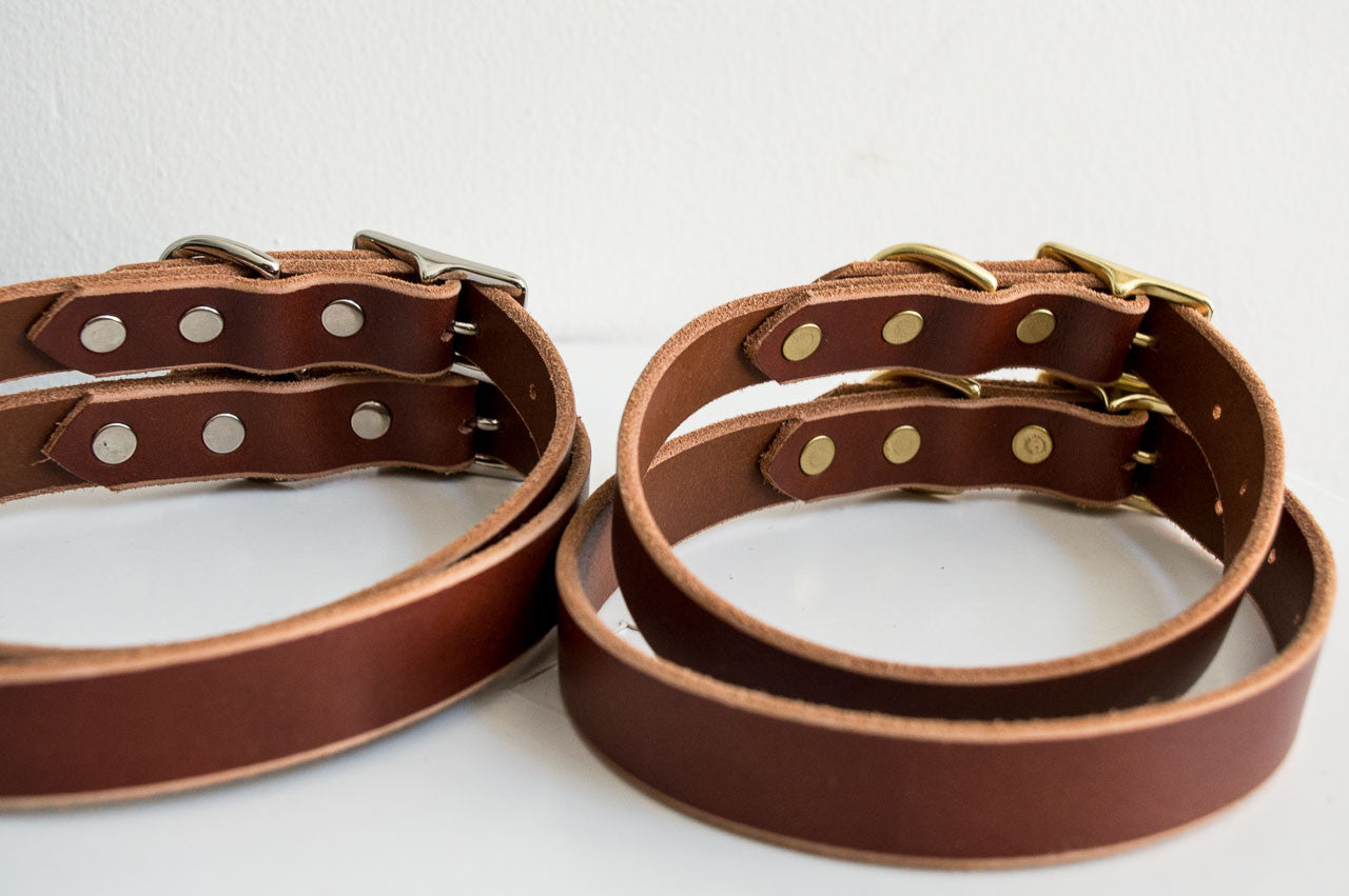 Classic Leather Collar ~ Brown