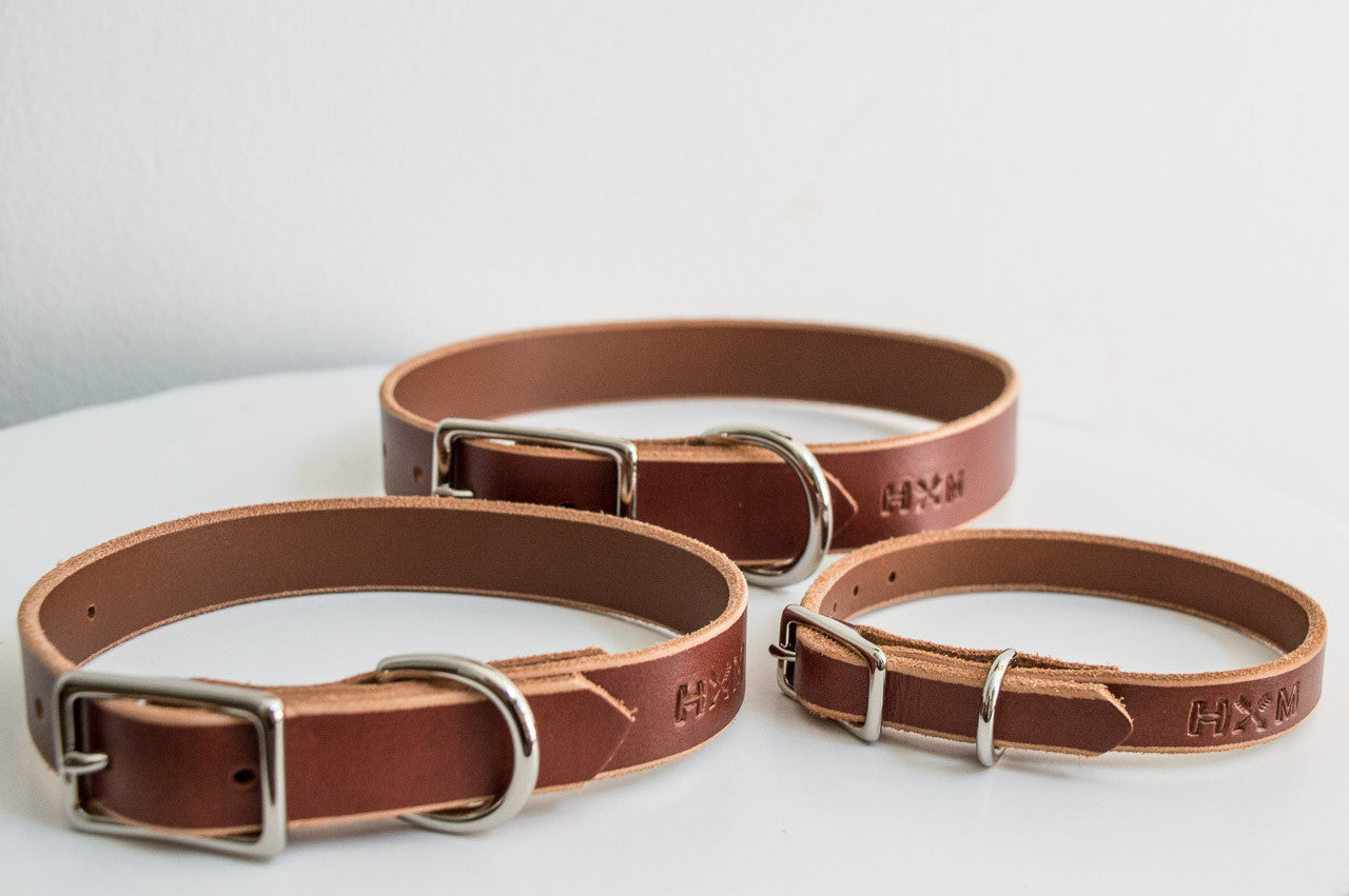 Classic Leather Collar ~ Brown