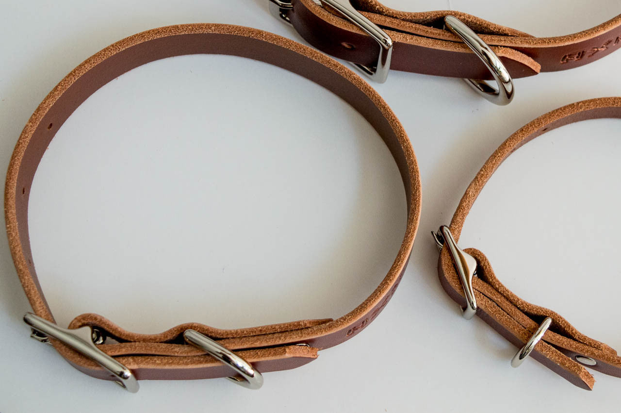 Classic Leather Collar ~ Brown